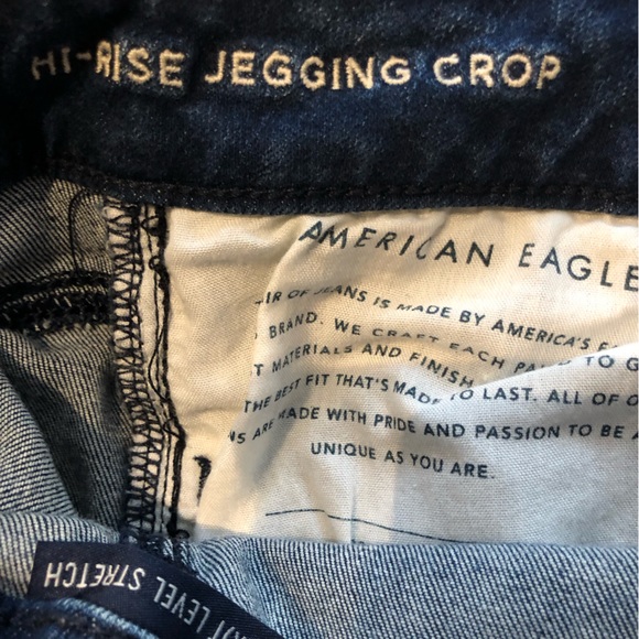 American Eagle Ne(x)t Level Stretch, high-rise jegging crop. Medium-dark wash - Picture 4 of 4